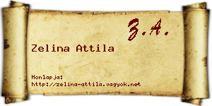 Zelina Attila névjegykártya